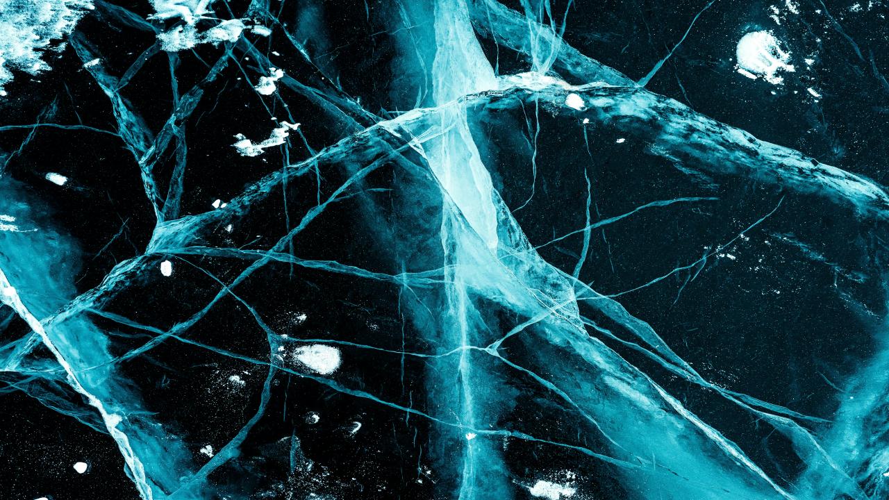 blue and white abstract painting